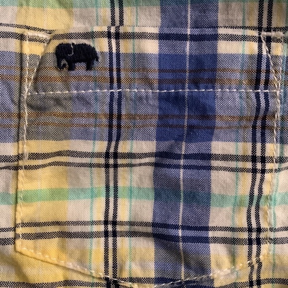 Boy’s Carter Blue & Yellow Button Down Shirt - Picture 6 of 7